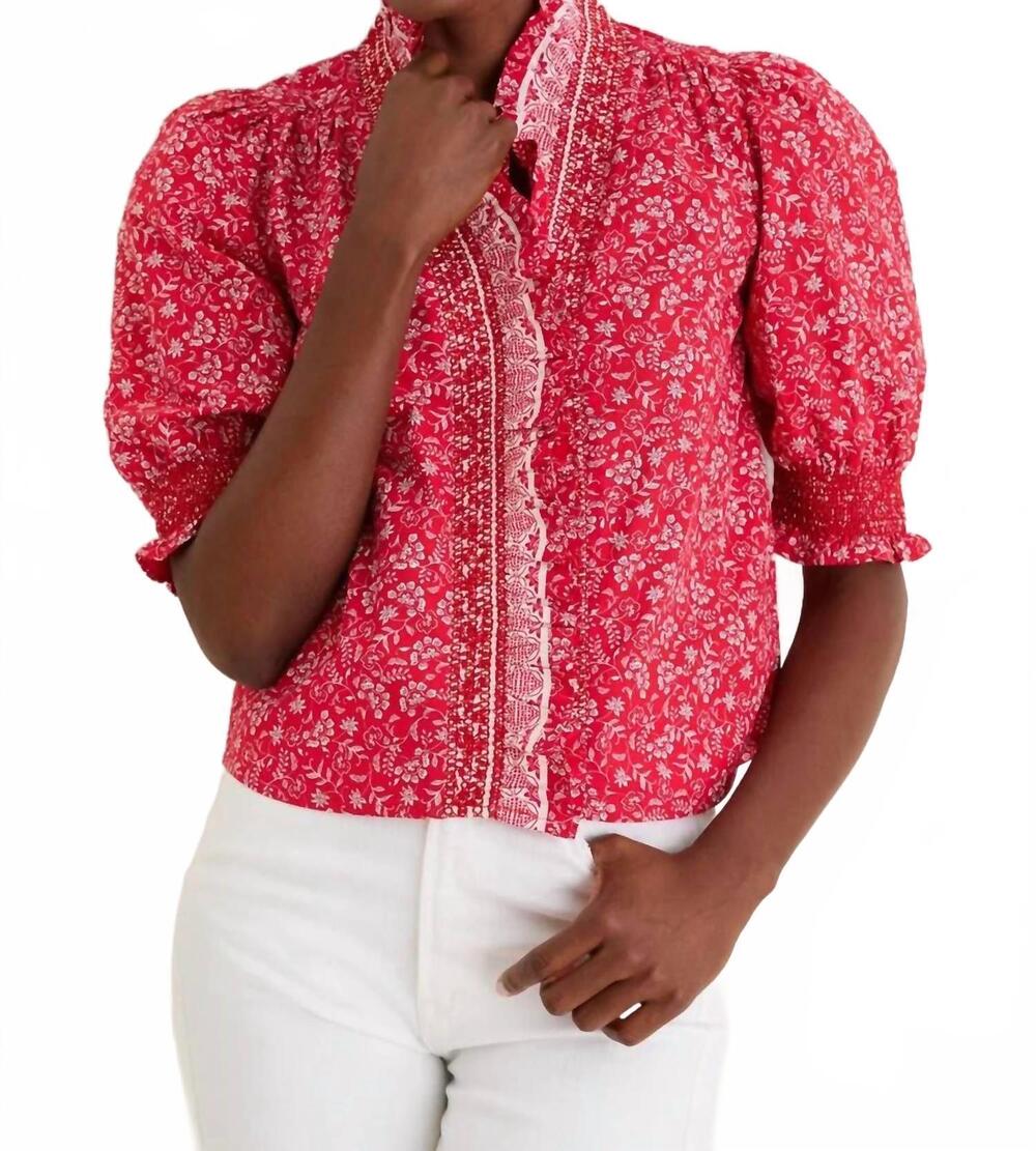 NEW LOVE THE LABEL zuri top in rosemary dreamscape print